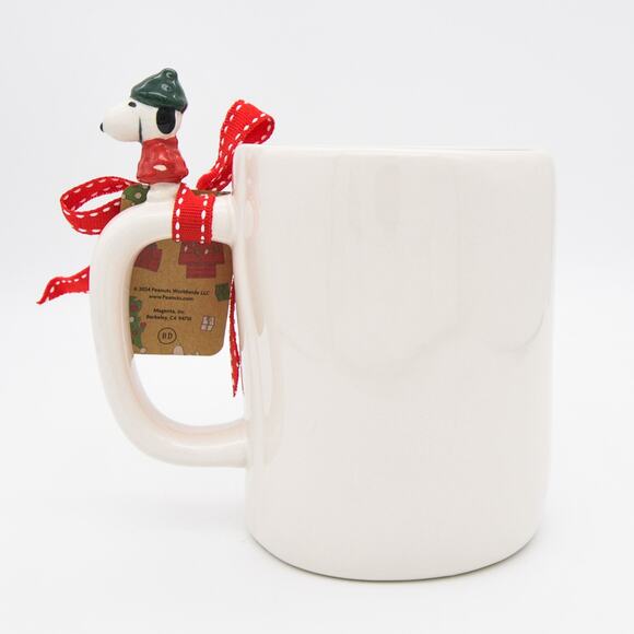 Rae Dunn Peanuts Mug, Warm Wishes Snoopy 16oz Ceramic Coffee Cup - Picture 2 of 10